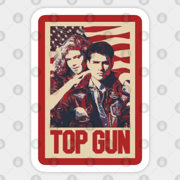 Top Gun Pop Art Style Top Gun Sticker TeePublic